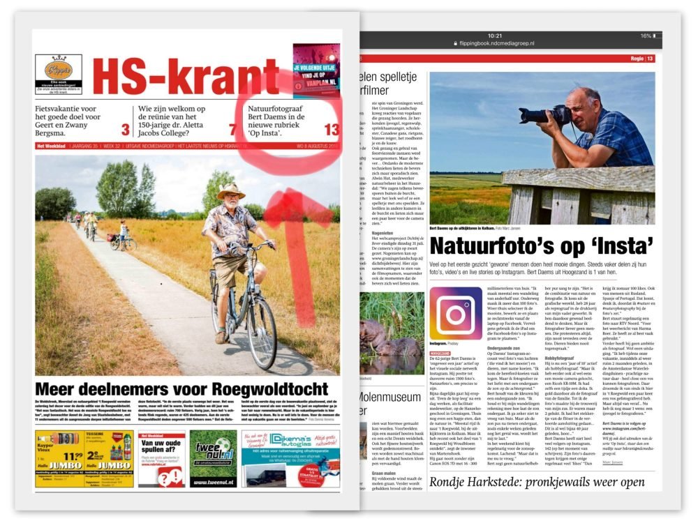 Artikel in de HS-krant